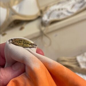 Luli Fama Vibrant Orange and Cream Bikini